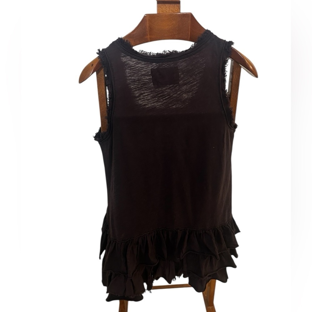 Meadow Rue Ruffle Tank Top – Black – Women’s size Small - Picture 2 of 3
